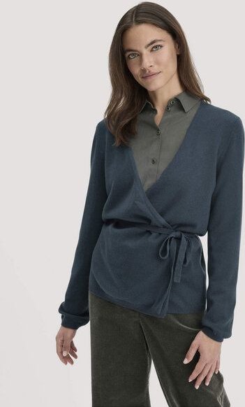 hessnatur Strick Jacke Relaxed aus Schurwolle mit Kaschmir