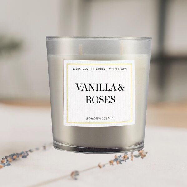 BOHORIA® Premium Signature Duftkerze Vanilla & Roses