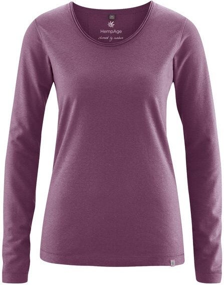 HempAge Damen Langarm-Shirt Lene Hanf/Bio-Baumwolle