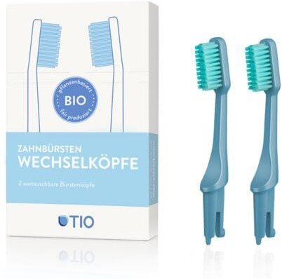 TIO Zahnbürsten Wechselköpfe - 2er Pack - Medium