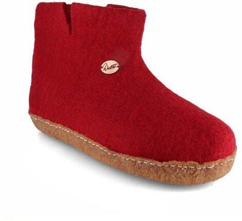 Thumbnail - WoolFit Barfuß-Hüttenschuhe "Yeti" mit Naturkautschuk-Sohle - kuschlig warme Filz-Boots aus 100% Wolle mit selbstformend...