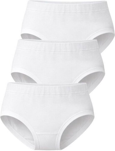 Haasis Bodywear Damen Hüftslip m. Börtchen, 3er Pack, Bio Baumwolle