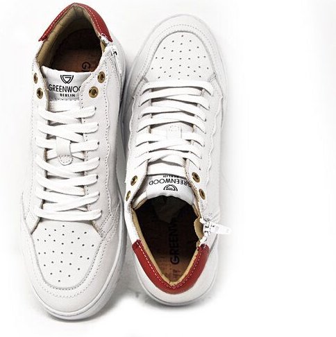 Greenwood Berlin GWB Sneaker Unisex Base high weiß rot