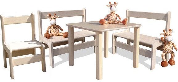 Die Schreiner Christoph Siegel Kindersitzgruppe - Tisch, 2 Bänke und 1 Stuhl
