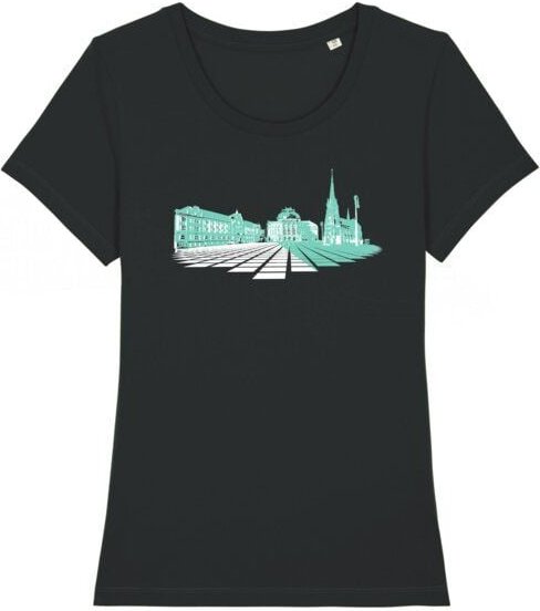 Spangeltangel Damen T-Shirt „Opernplatz“, für Frauen, Stadt, bedruckt, Biobaumwolle