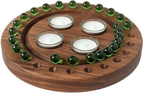 klotzaufklotz Adventskalender und Adventskranz mit Teelichtern