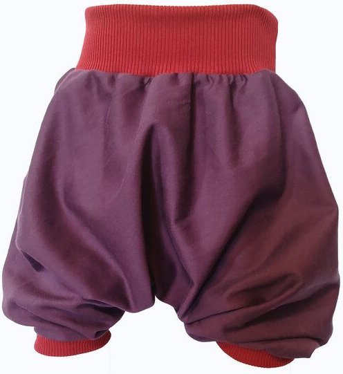 liebewicht kurze Pumphose Sommerhose lila aus Bio Satin