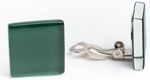 ALEXASCHA Auffällige Statement Ohrclips aus Glas | PUREFORM