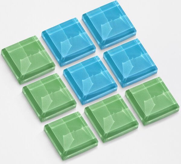 ALEXASCHA Deko Magnete aus Upcycling Glas • Set aus 9 starken Magneten • ideal zum Verschenken