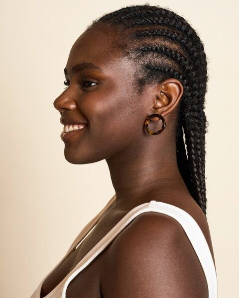 JAN N JUNE Runde Ohrringe MINI HOOPS aus Acetat