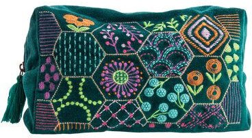 TRANQUILLO Kosmetiktasche / Samttäschchen VELVET BLOOM ART / VELVET LEAVES (BAG313 BAG314, BAG315, BAG316)