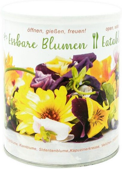 MacFlowers Essbare Blumen - Blütenmischung - Anzuchtset mit 7 Sorten in der Dose