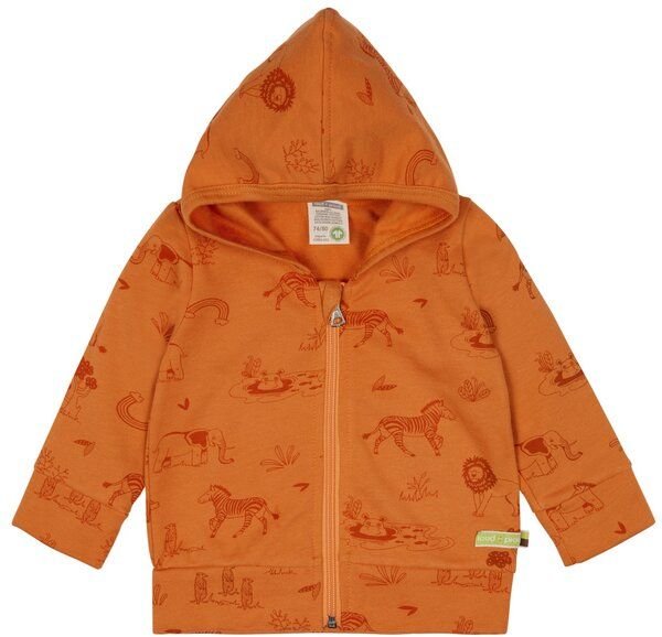 loud + proud Babys & Kinder Kapuzenjacke mit Druck, GOTS-zertifiziert