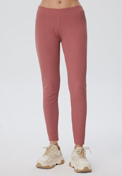 Thumbnail - Leela Cotton Damen Leggings aus Ripp Jersey 100% Bio Baumwolle mit Gummizug,