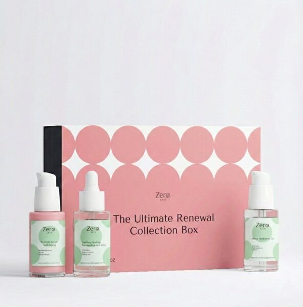 Zero Skin The Ultimate Renewal Collection Box, intensives 3-in-1 Set für Erneuerung, Feuchtigkeit & Glättung - 90 ml