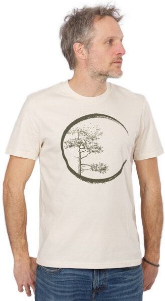 Life-Tree Organic Fairwear Shirt Men "Circle" in Burgundy / Ocre / Desert Dust