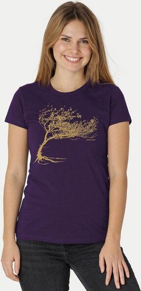 Peaces.bio - handbedruckte Biomode Bio-Damen-T-Shirt "Windy Tree"