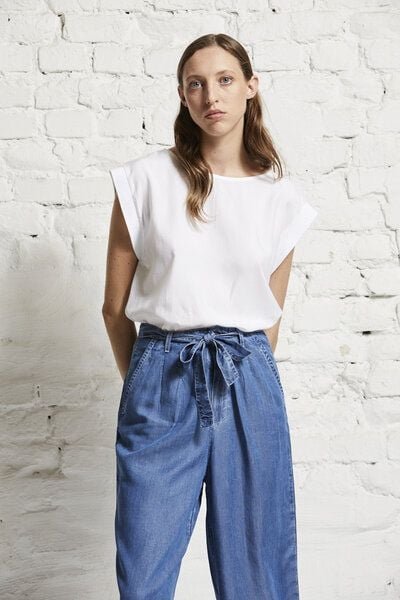 Wunderwerk Damen T-Shirt aus Biobaumwolle und Modal "Rib top TENCELmix"