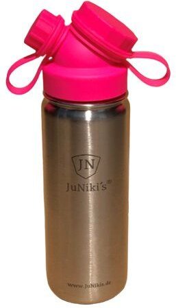 JN JuNiki's JuNiki´s® eco line isolierte Edelstahl Trinkflasche 550ml - Blau oder Pink (Teesieb ergänzbar)