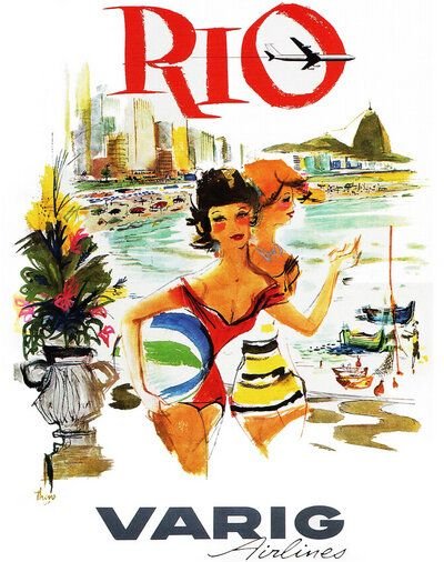 Photocircle Poster / Leinwandbild - RIO - VARIG Airlines