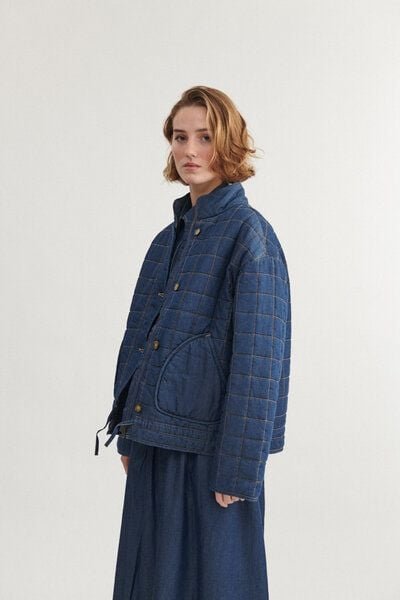 Thumbnail - Basic Apparel Bine Denim-Steppjacke