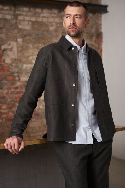 About Companions Klassisches Overshirt-Jacke OWE aus nachhaltiger Winterleinenmischung