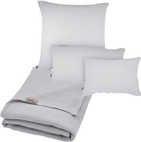 Hutch&Putch Musselin-Sommerbundle für warme Nächte (Sommerdecke 200x135 + Kopfkissenbezug nach Wahl) aus 100% Bio-Baumwo...