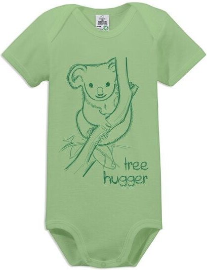 Thumbnail - kippie veganer Kurzarm Baby Body aus GOTS Bio-Baumwolle – Tree Hugger