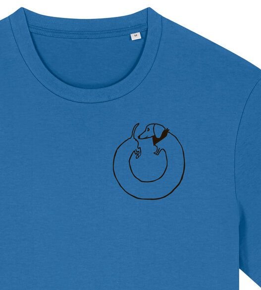 päfjes Dackel Hund Kreis Po - Unisex Männer T-Shirt Bio & Fair