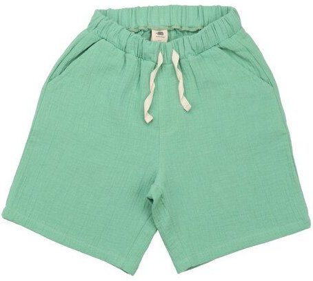 Kinder Shorts GOTS zertifiziert – Grün, Bund mit Kordel, weich & bequem | von Walkiddy