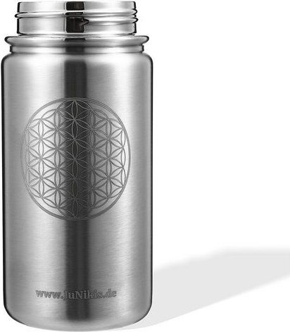 JN JuNiki's JuNiki´s® "Blume des Lebens" Edelstahl Trinkflasche vakuumisoliert - 420ml