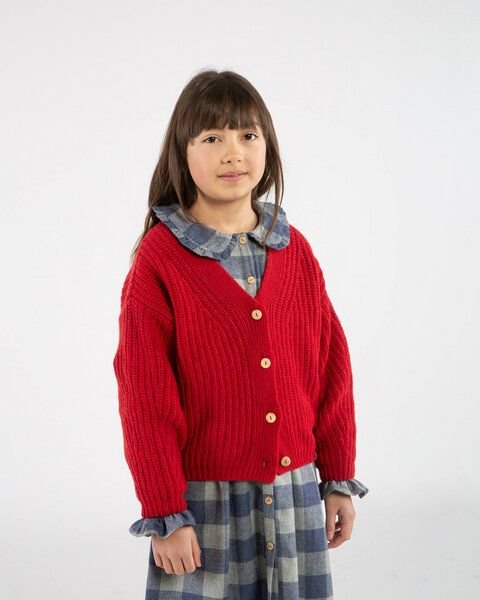 Matona Strickcardigan für Kinder aus Bio-Baumwolle und Wolle / V-Neck Cardigan