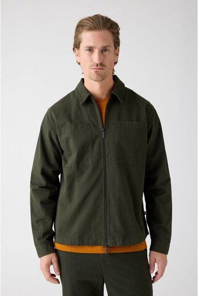 Thumbnail - KnowledgeCotton Apparel Twill-Overshirt Hemdjacke aus Bio-Baumwolle GOTS/Vegan