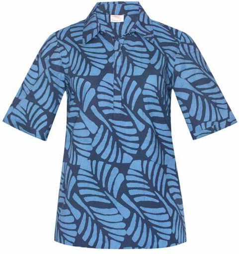 Global Mamas Bio Bluse - TEMA - Deco Leaf Spruce