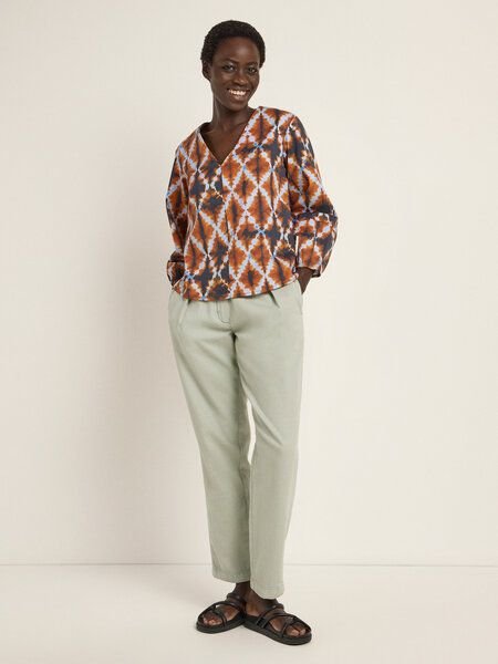 LANIUS Bluse mit Kräuseln (GOTS) aus Bio-Baumwolle