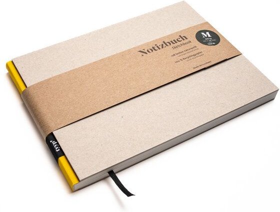 tyyp Nachhaltiges Skizzenbuch A5 (Recyclingkarton), Querformat aus 100 % Recyclingpapier „BerlinBook“