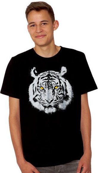 HANDGEDRUCKT "Tiger" Männer T-Shirt
