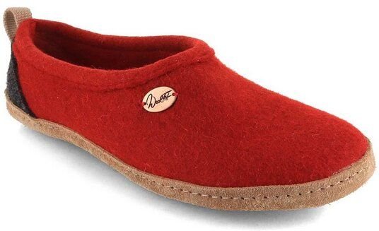 WoolFit Homeoffice Hausschuhe 'Highland' aus 100% Wolle mit vegetabiler Ledersohle