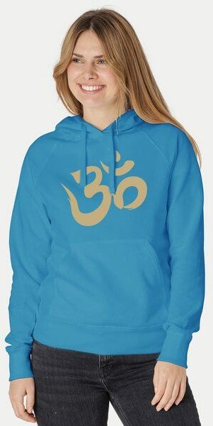 Peaces.bio - handbedruckte Biomode Bio-Damen-Kapuzensweater Om