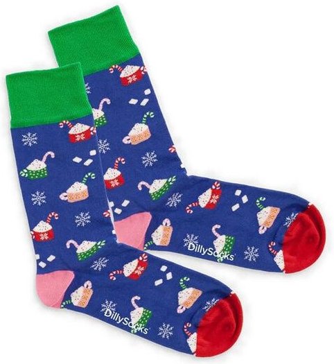 DillySocks Socken Christmas Latte aus Biobaumwoll-Mix