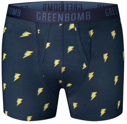 GREENBOMB Flashes Trunk - Figurbetonte Trunk aus Bio-Baumwoll Mix / hochwertiger Print / GOTS / Fair & Vegan