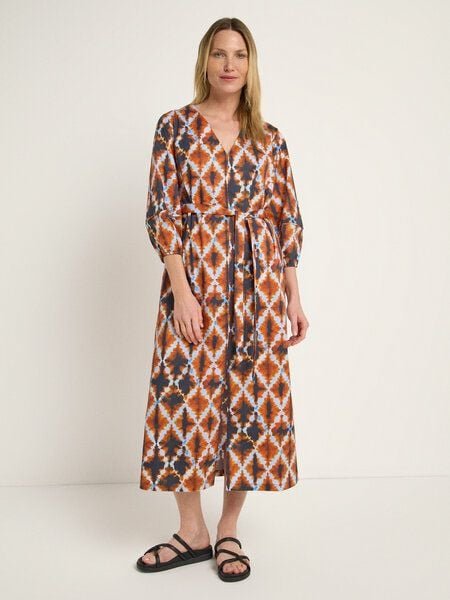 LANIUS Midikleid mit Schlitz, batik