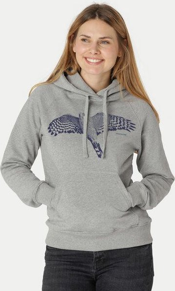 Peaces.bio - handbedruckte Biomode Bio-Hoodie Sperber Damen