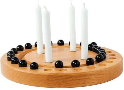 klotzaufklotz Adventskalender und Adventskranz mit Baumkerzen