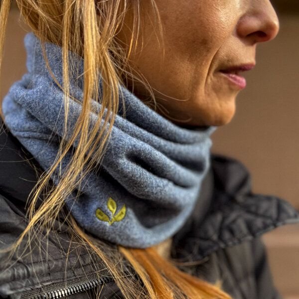 Liebe Deinen Planeten Loopeanie 2in1 Mütze & Schal aus Biobaumwolle I Veganer und winterwarmer Sportschal oder Mütze für...