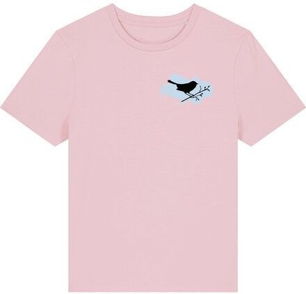 Spangeltangel Damenshirt "Vogel", T-Shirt, gedrucktes Vogelmotiv, für Frauen, Biobaumwolle