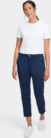 FUTURE:PEOPLE. 18:02 CHINO - MID WAST- Damen Hose aus weicher Bio-Baumwolle mit leichtem Stretch-Anteil (31802 0 3004)