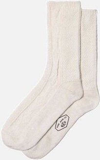Nudie Jeans Damen Socken CABLE SOCKS - Offwhite