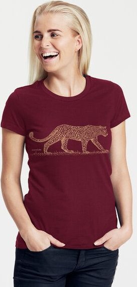 Peaces.bio - handbedruckte Biomode Bio-Damen-T-Shirt "Leopard"