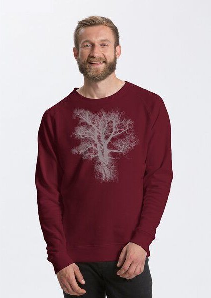 Peaces.bio - handbedruckte Biomode Bio Herren-Sweatshirt Chestnut